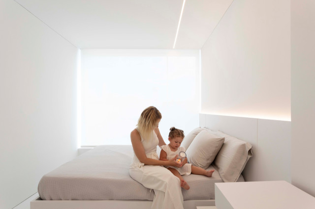 &Agrave;tic blanc minimalistisch-schlafzimmer