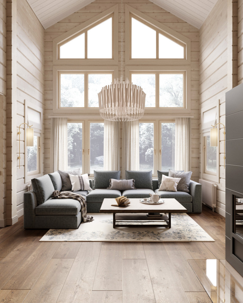 Загородный дом из бруса в поселке Смолячково