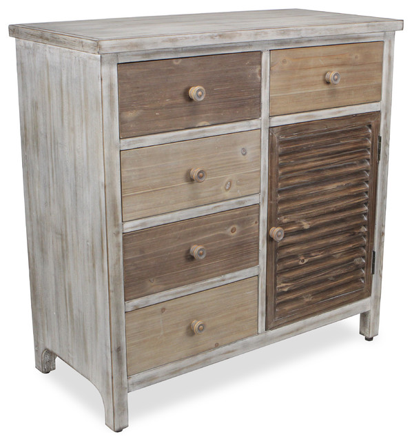 Rustic Style Home Dresser Gray Washed Wood Frame Farmhouse