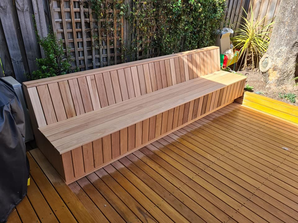 Timber Bench & Alfresco Dining Area