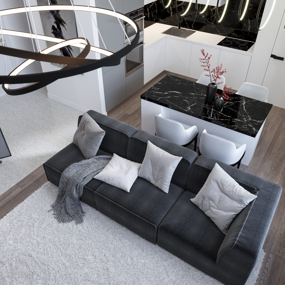 Минимализм с яркими акцентами.