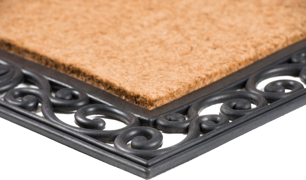 Classic Monogrammed Rubber Mat Contemporary Doormats by