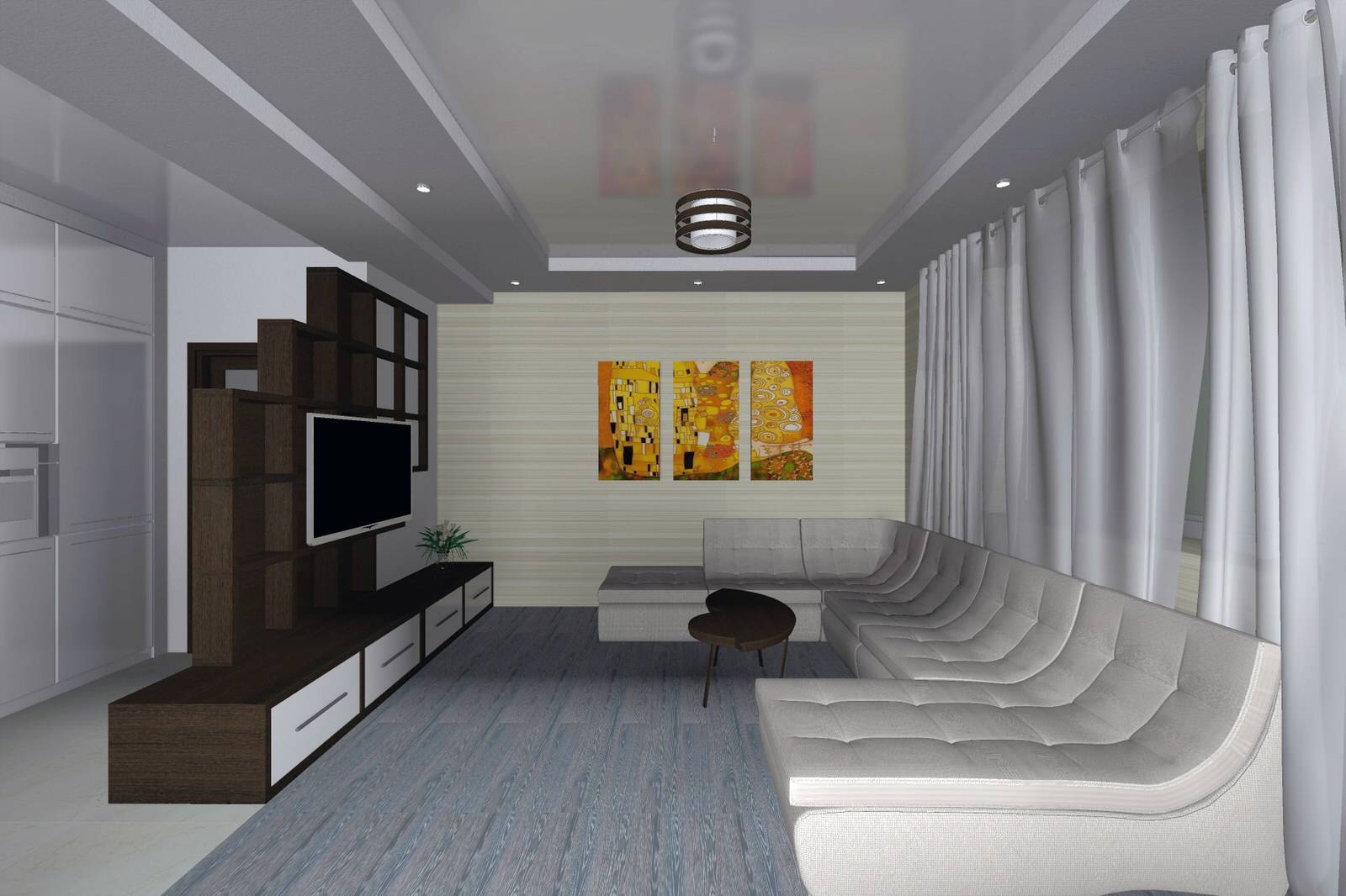 Экспресс-дизайн гостиной в частном доме