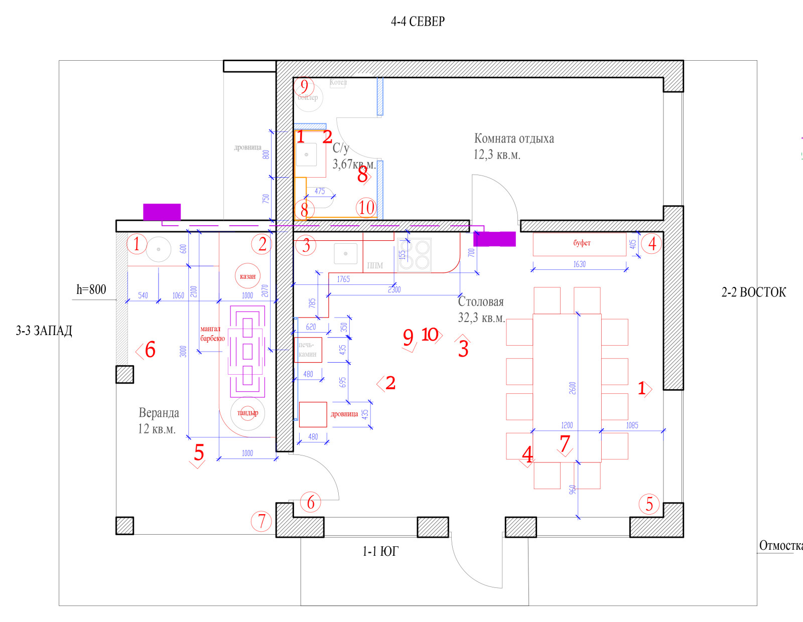 Летне-зимний домик для барбекю.