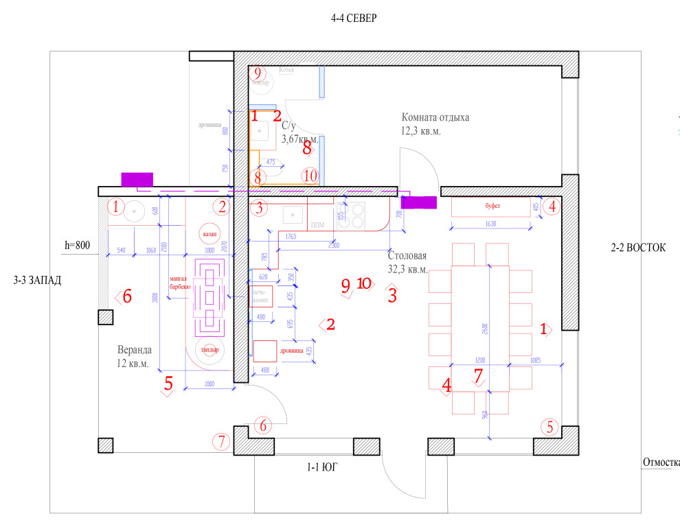 Летне-зимний домик для барбекю.