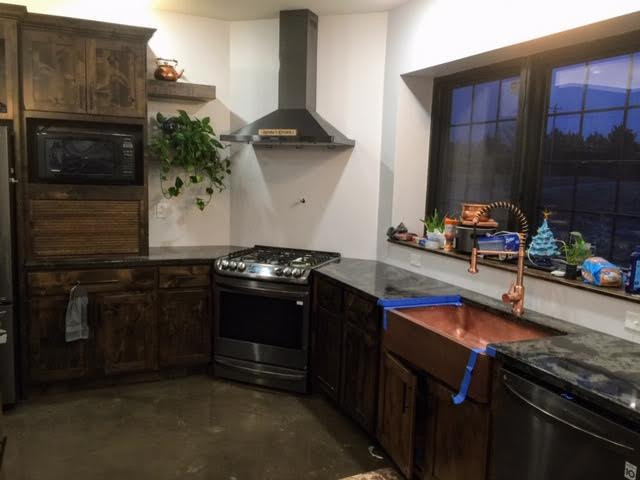 Concrete Countertop with a Cooper Sink