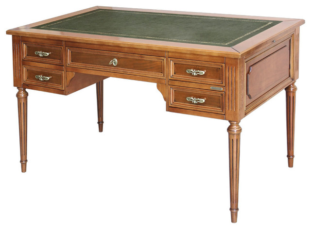 Marta Traditional Desk With Leather Top