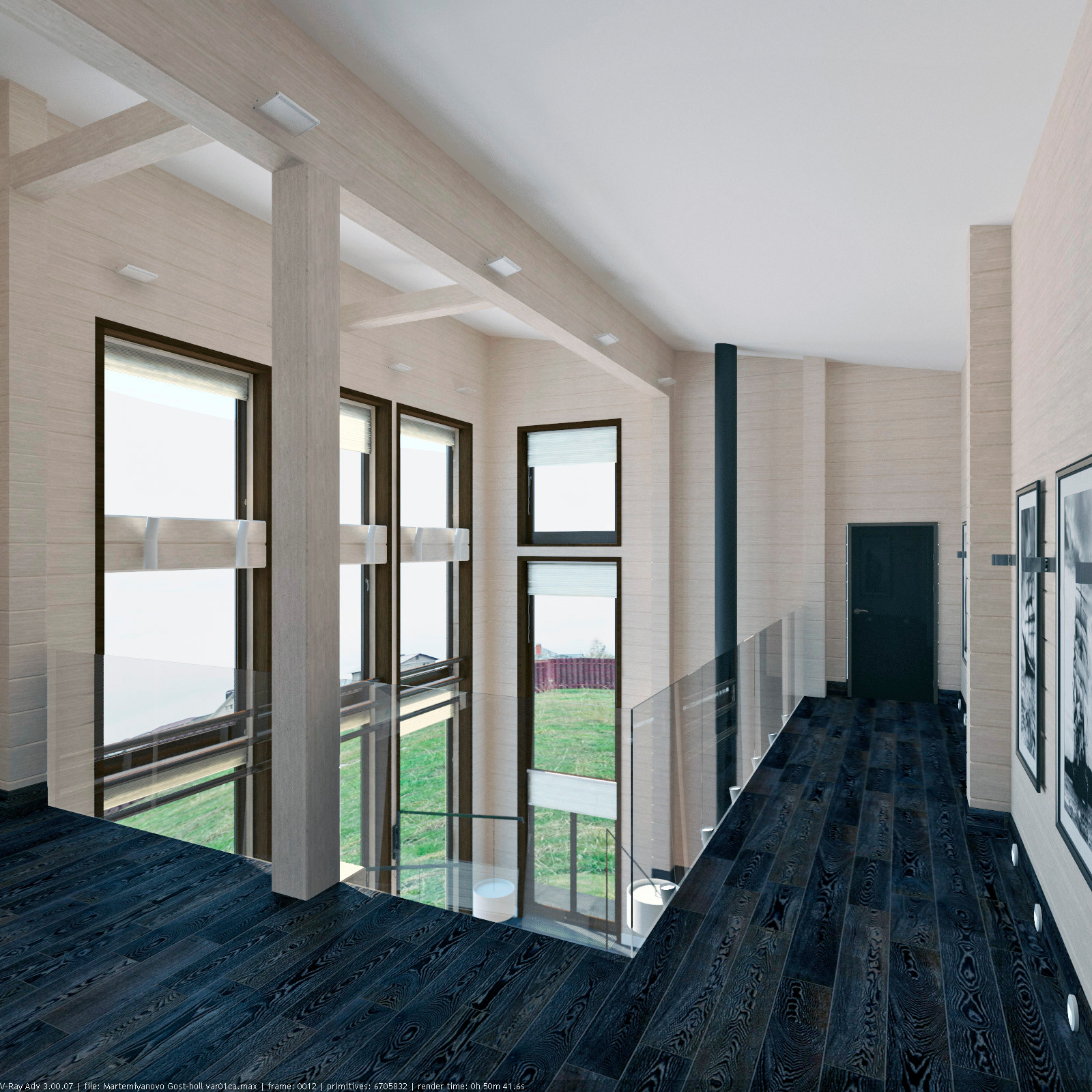 Интерьеры деревянного дома.