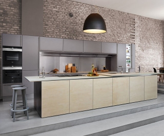 Kitchen With Mosaic Tiled Splashback