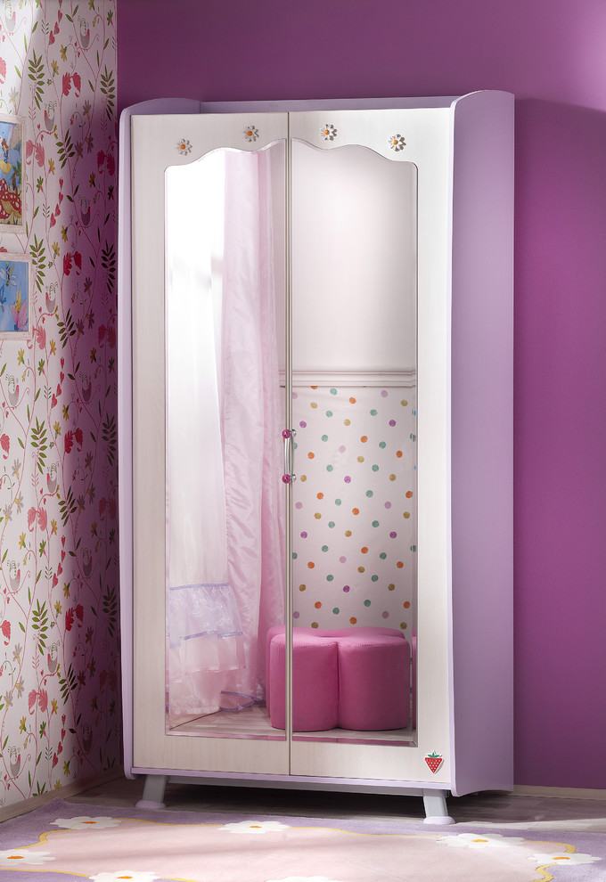 Design ideas for a contemporary kids' room for girls in Miami.