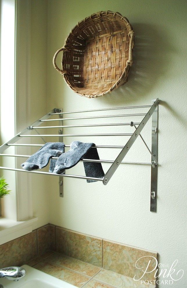 This is an example of a country laundry room in Portland.