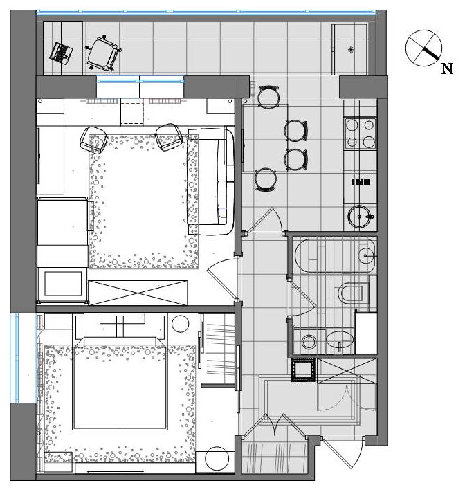 Технологичная квартира для молодой пары
