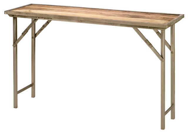 Campaign Console Table Tables By Hedgele Campaign Folding Console Table Natural Wood