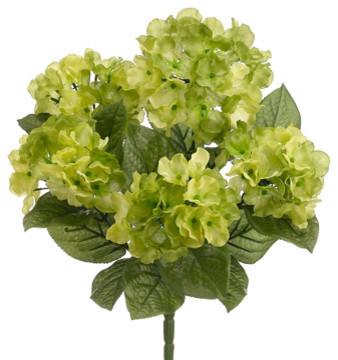 Silk Plants Direct Hydrangea Bush, Pack of 12, Green