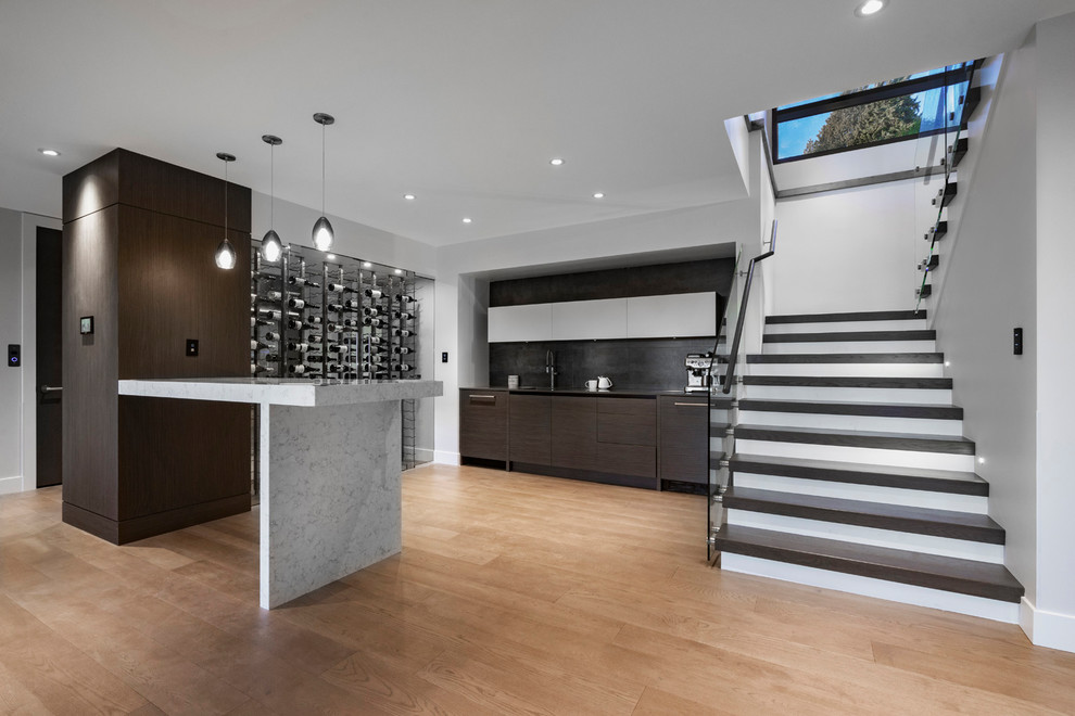 Contemporary basement in Vancouver.