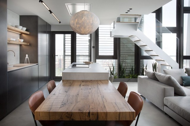 ATICO DUPLEX DIAGONAL MAR modern-kitchen