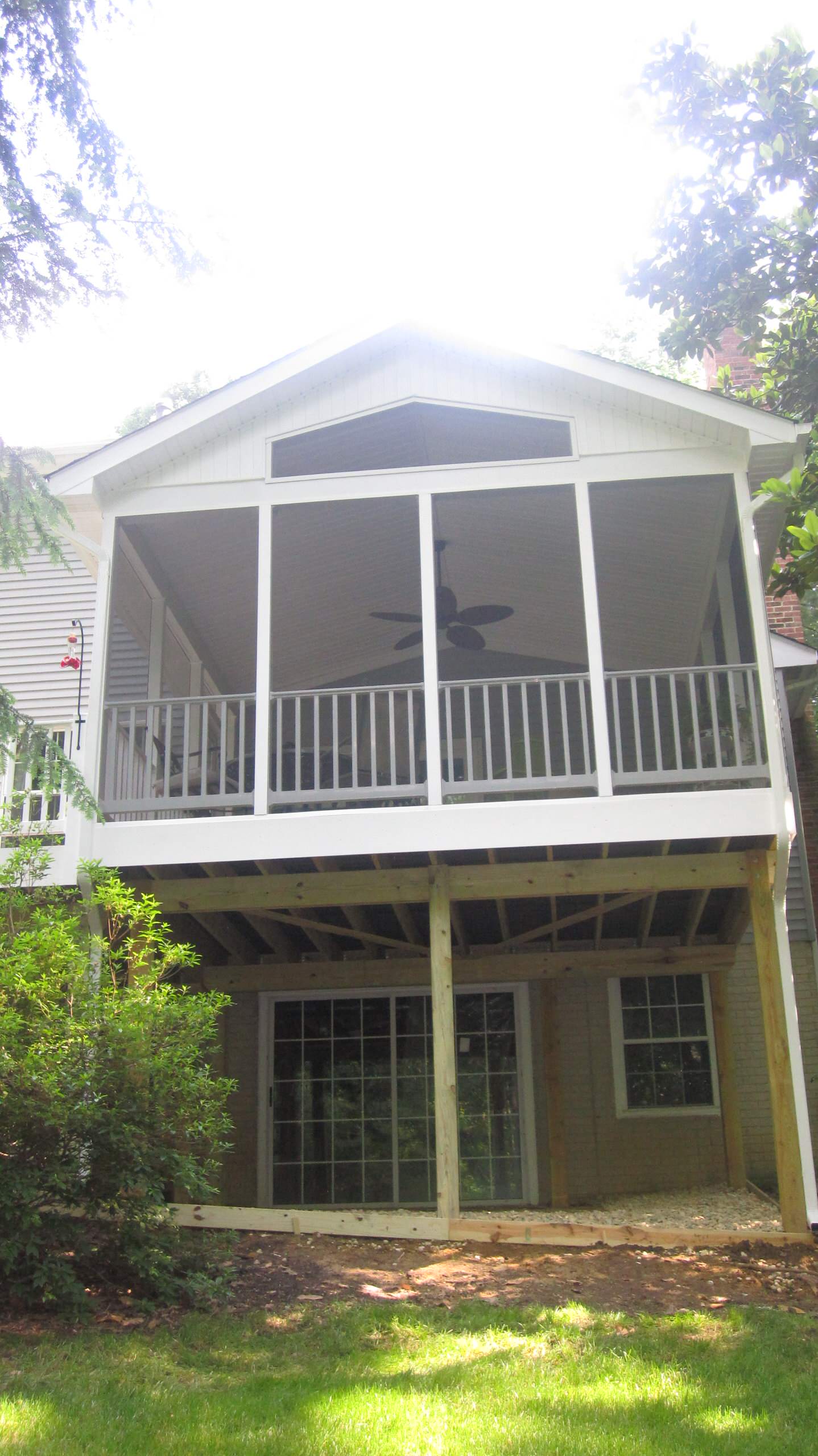 Screened-in porch and deck