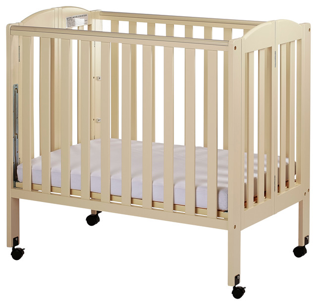 3-in-1 Folding Portable Crib, French White