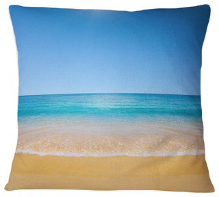 Dark View Of Tropical Beach Seashore Photo Throw Pillow Beach Style Decorative Pillows By Design Art Usa
