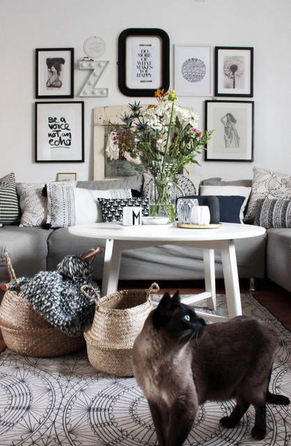 Wohnzimmer im Vintage-Boho-Look mit einem Hauch Skandi - Skandinavisch - Köln - von ichliebedeko.de