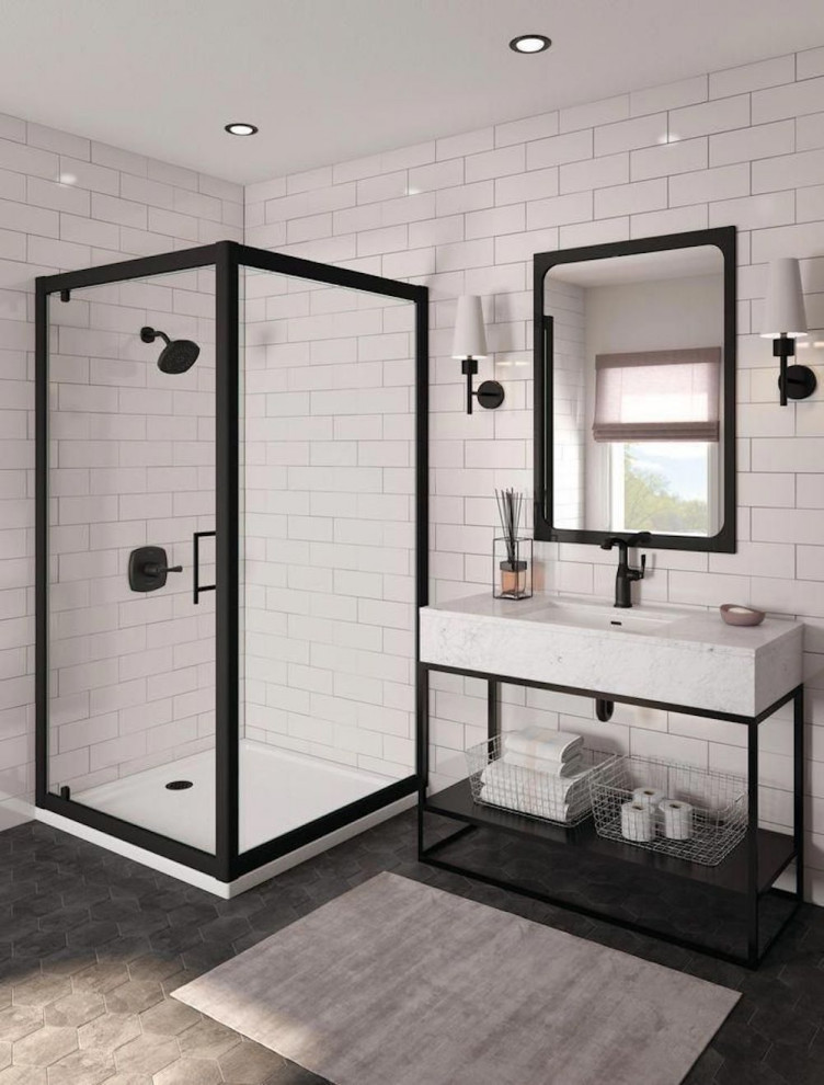 This is an example of a contemporary bathroom.