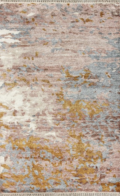 Gold and Rust-Coloured Rug, 150x240 cm