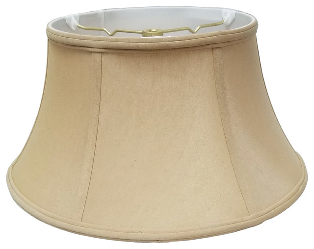 White 8 x 12.5 x 7.6 Royal Designs Shallow Drum Bell Billiotte Wall Lamp Shade