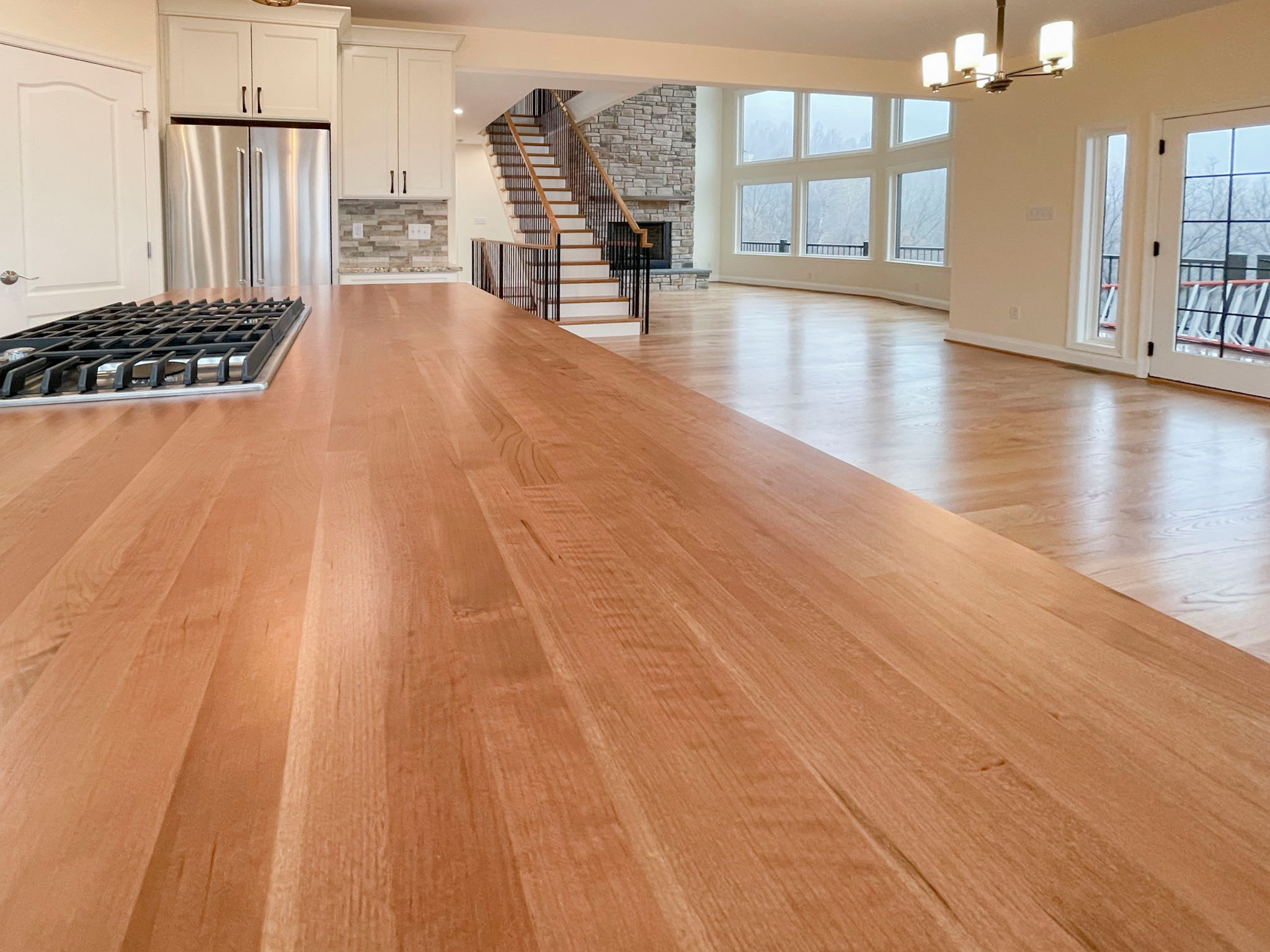 97_Airy Straight-Floating Staircase in Transitional-Mountain Home, Luray, VA 228