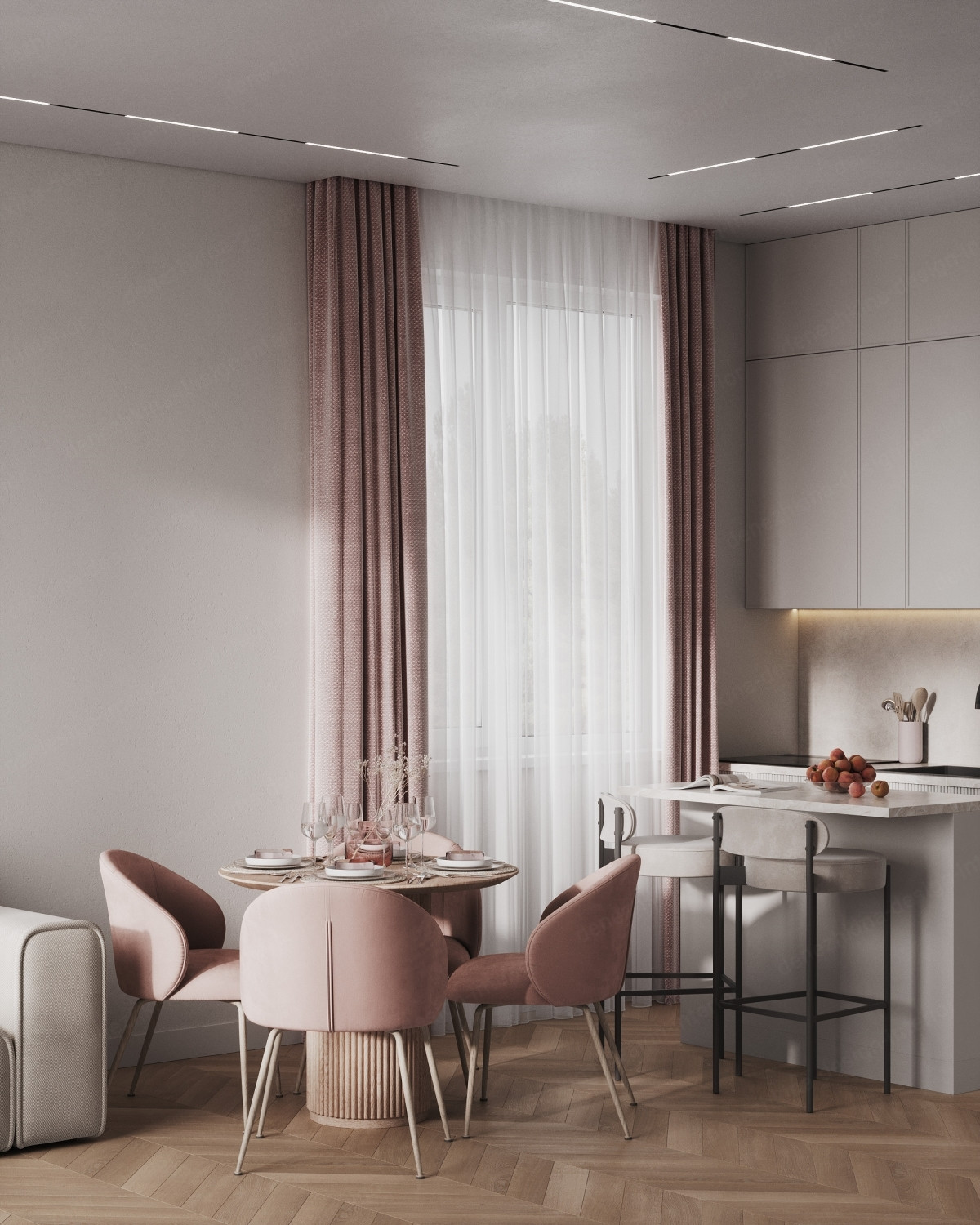 Дизайн проект 3 комнатной квартиры — ЖК Скандинавия