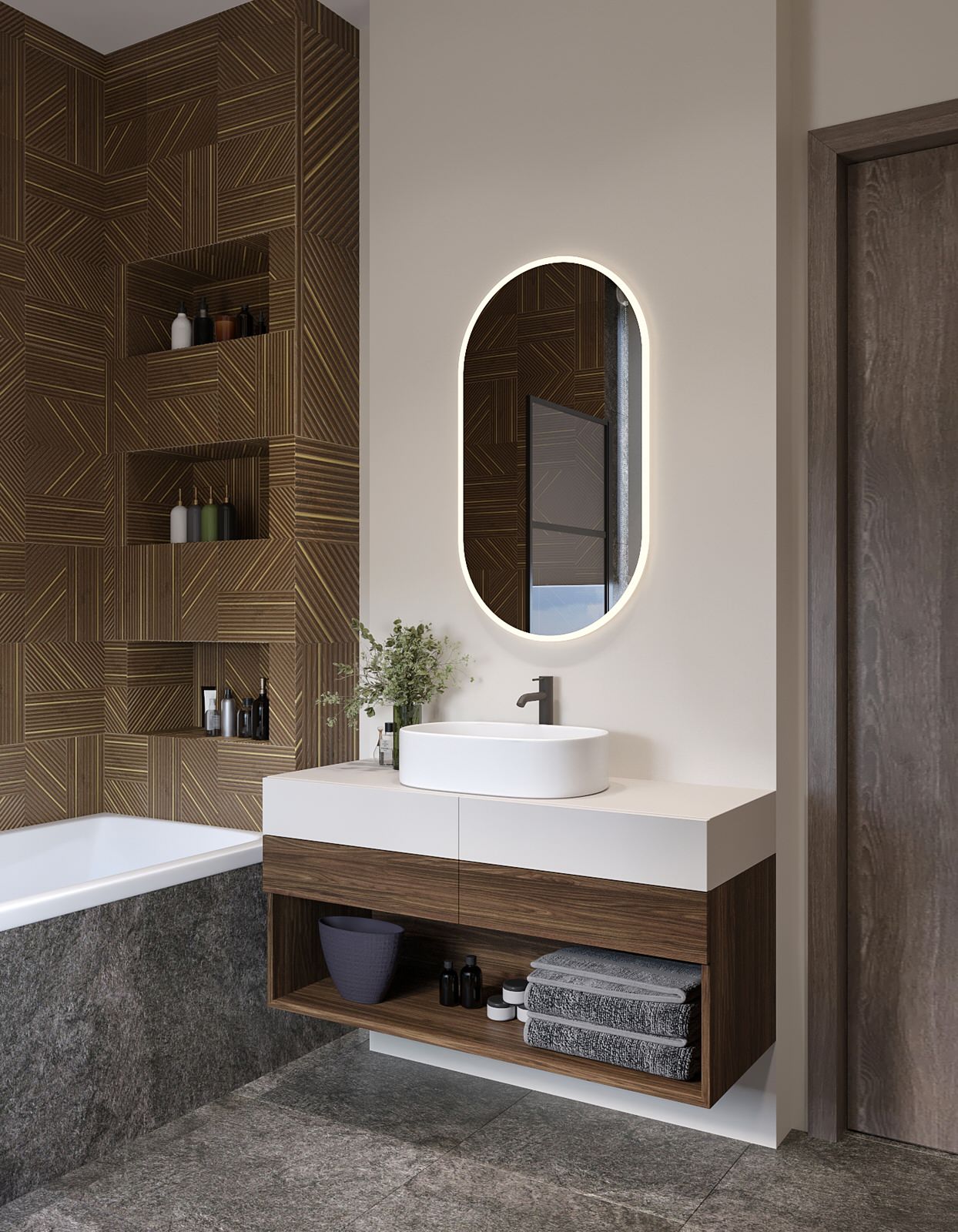 ЖК Серебряный Парк. Ванная комната