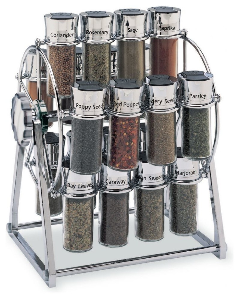 Olde Thompson 20 Jar Ferris Wheel Spice Rack Modern Spice Jars And