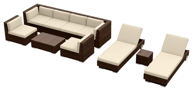 Urban Furnishing Brown Series 10 Piece Modern Outdoor Patio Urban Furnishing Brown Series 10 Piece Modern Outdoor Patio Furniture Sofa Set