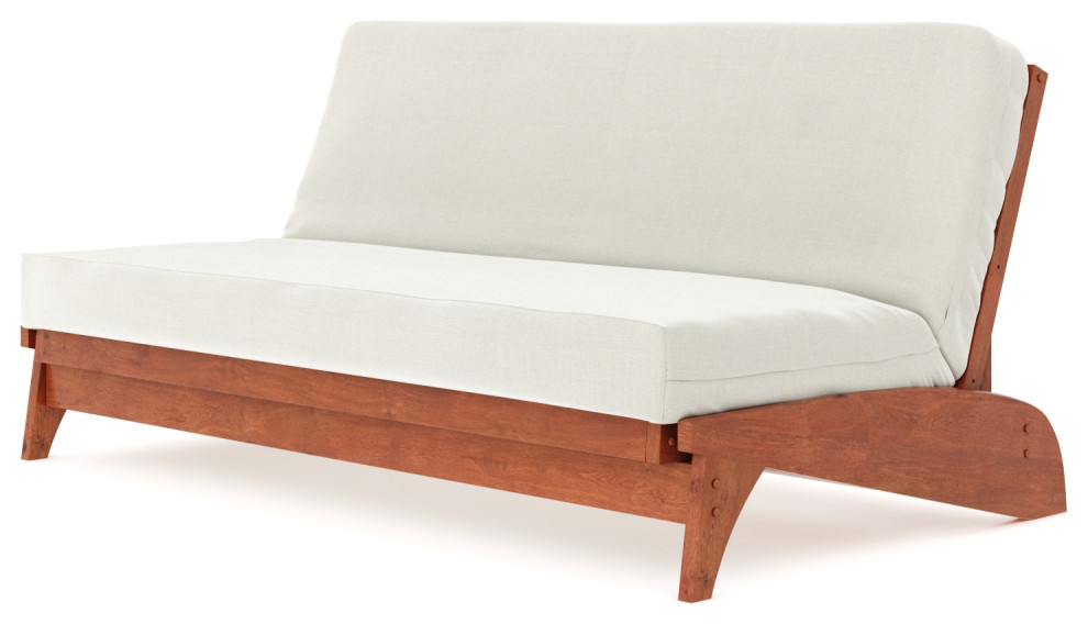 Dillon All Wood Wall Hugger Futon Frame, Full Transitional Futon