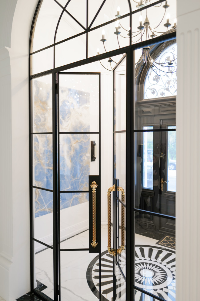 Arched Steel Doors With Golden Handle - Victorian - Hall - London - by ...