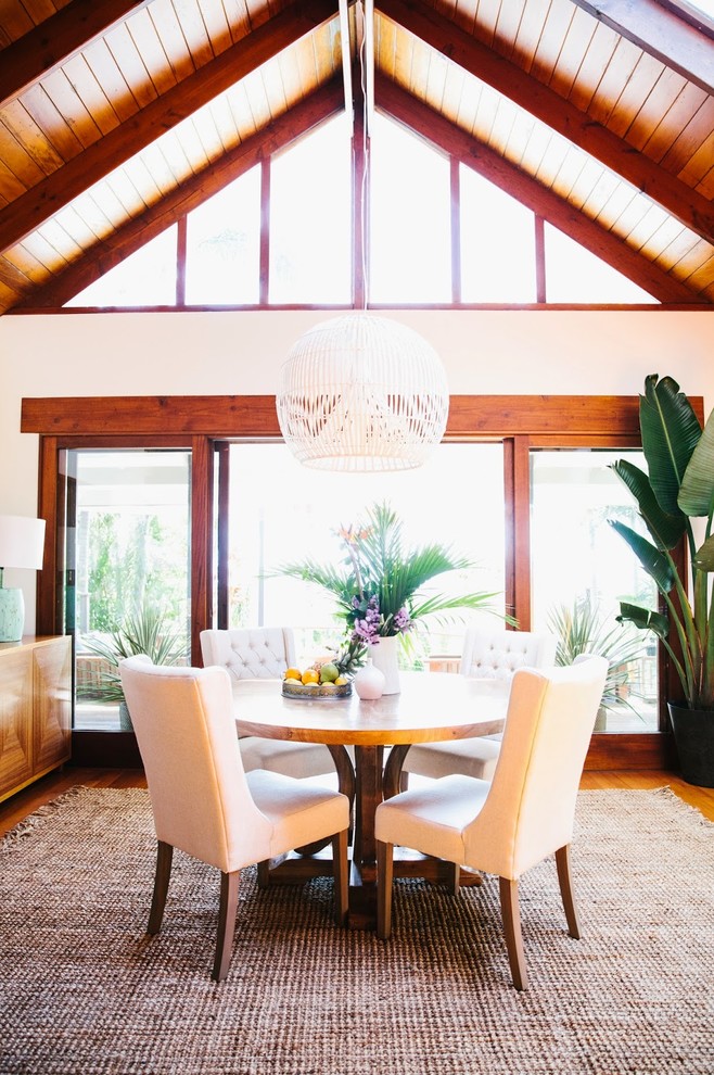 Photo of a tropical dining room in Other.
