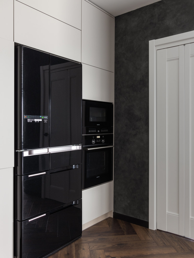 Минималистичная кухня-гостиная