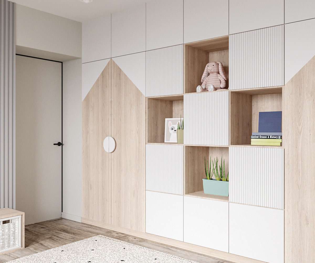 Современные оттенки серого и уютного дерева)