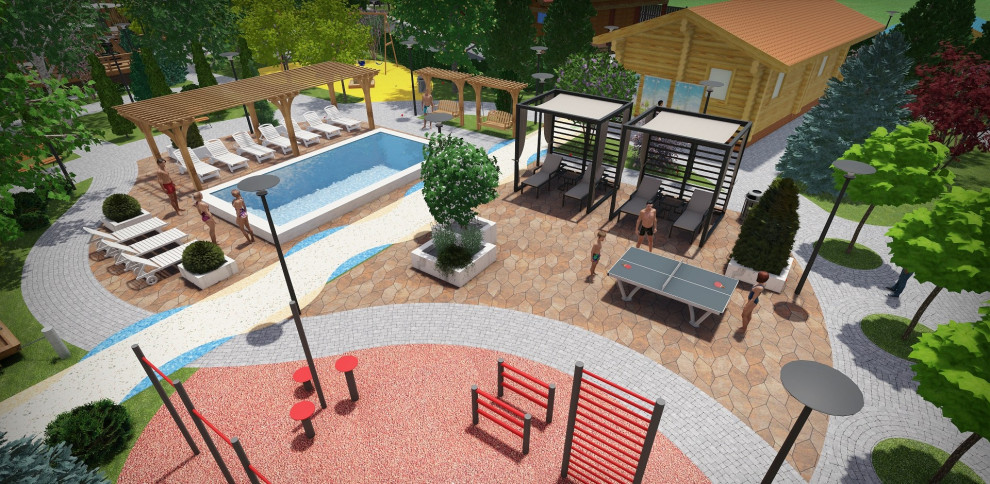 Проект гостиничного комплекса площадью 64 сотки