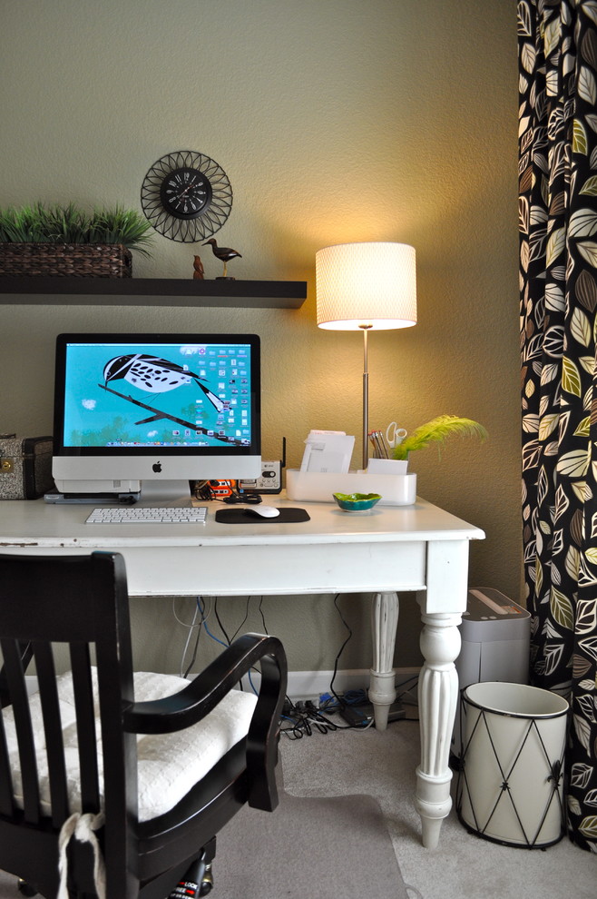 Design ideas for an eclectic home office in Portland.