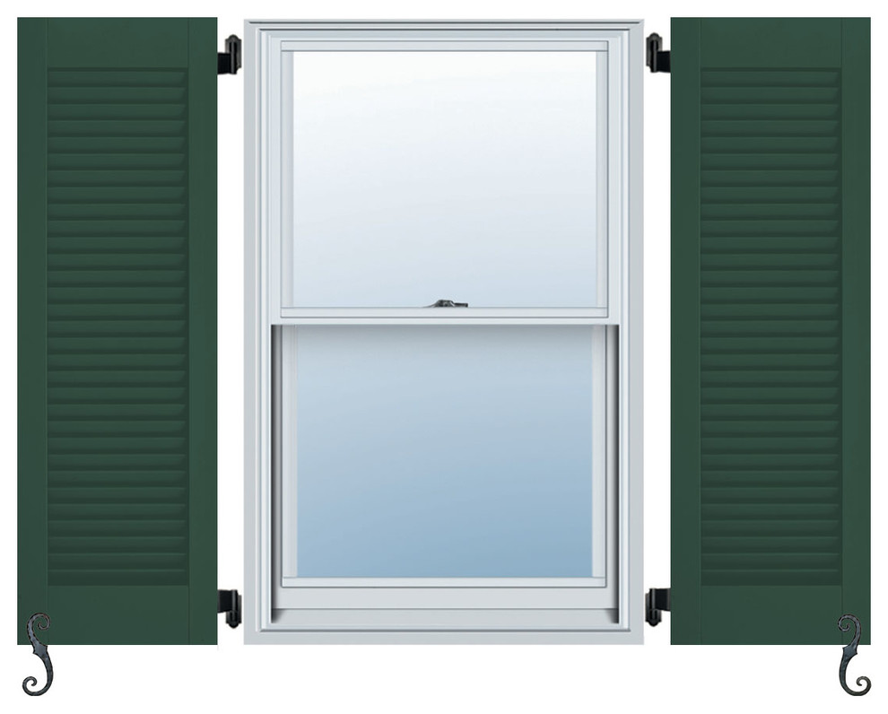 Atlantic Architectural All Louver, Louver Colonial Shutters, Set of 2