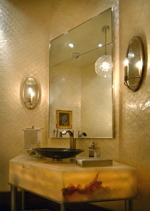 This is an example of a traditional powder room in Denver.