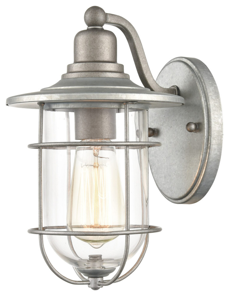 Millennium Outdoor Wall Light in Galvanized Beach Style Outdoor