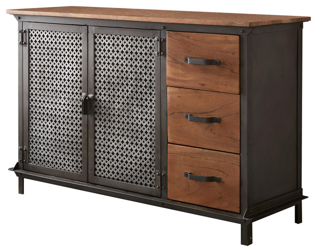 Davis Reclaimed Metal 3-Drawer Sideboard