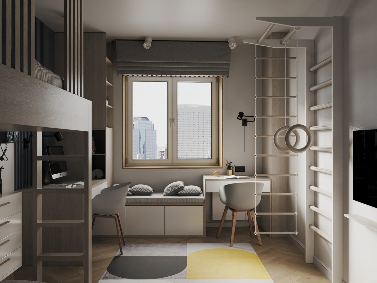 Уютный цветной интерьер