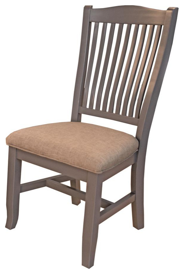Port Townsend Slatback Side Chair with Upholstered Seating
