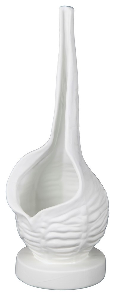 Privilege International Ceramic Seashell Vase, Large