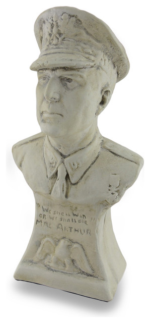 American General Douglas Macarthur Plaster Bust Statue