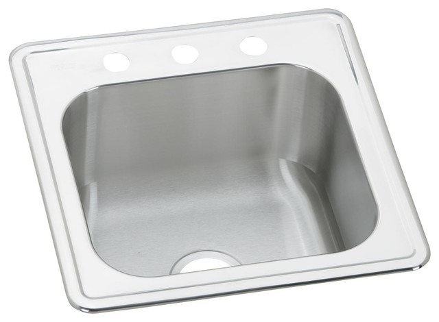 Elkay Celebrity Stainless Steel Single Bowl Drop In Laundry Sink Brushed Satin