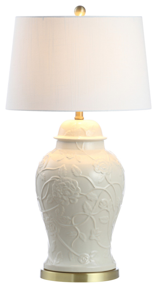 JONATHAN Y Lighting JYL6604 Naiyou 30" Tall LED Table Lamp - Cream