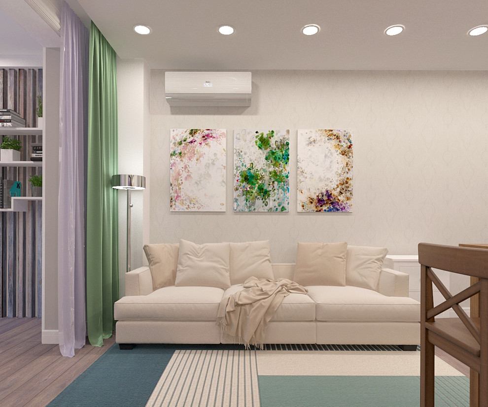 Интерьер квартиры-студии площадью всего 50кв.м